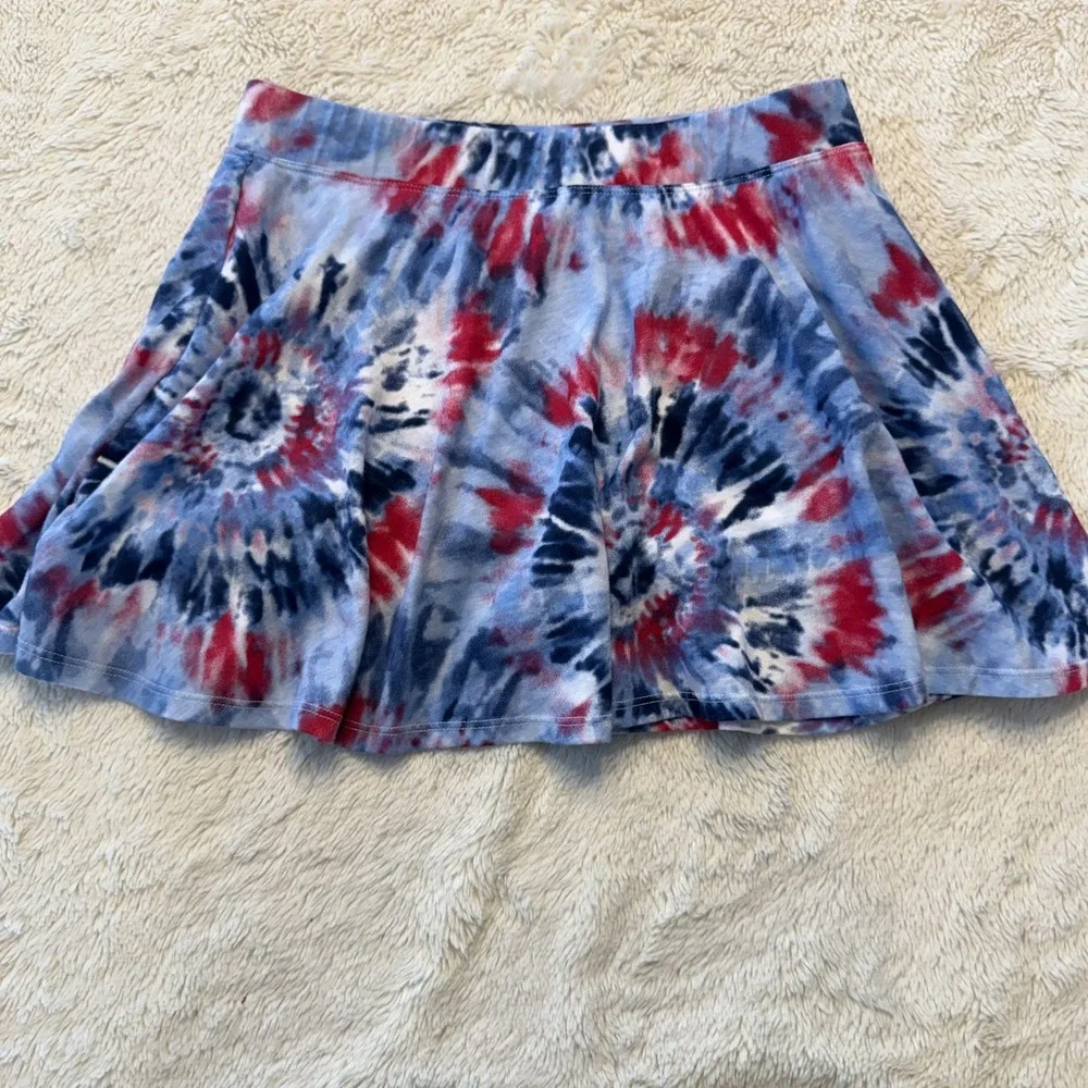 The Children's Place Girls 14 XL Tie Dye Tank Skirt Set Red Blue White Patriotic